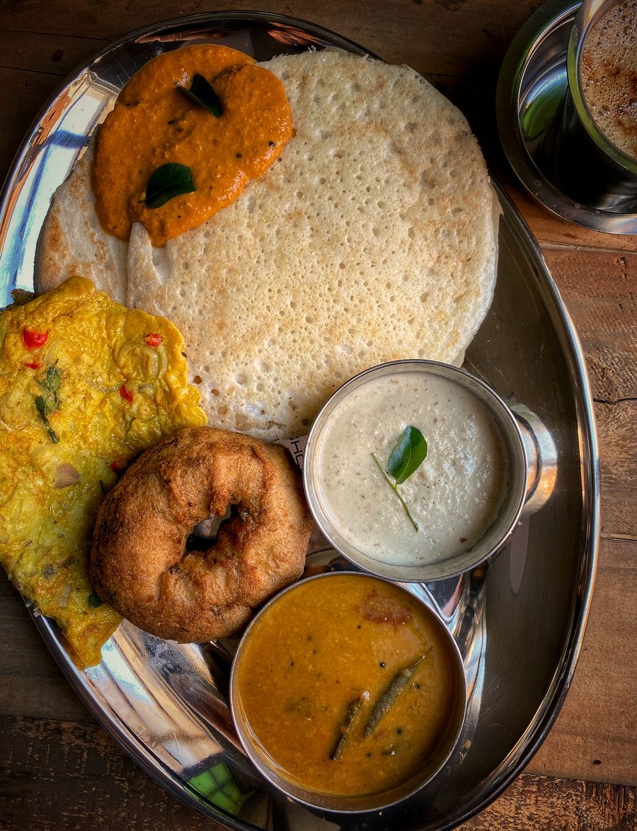 Breakfast served as a South Indian breakfast